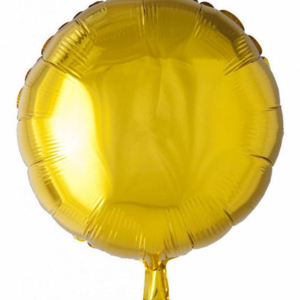 Helium Ballon Rond Goud 46cm leeg