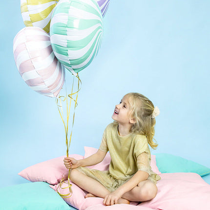 Helium Ballon Lila Swirl 45cm leeg