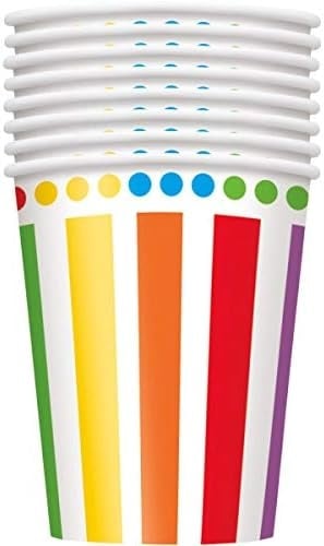 Regenboog Bekers 270ml 8st