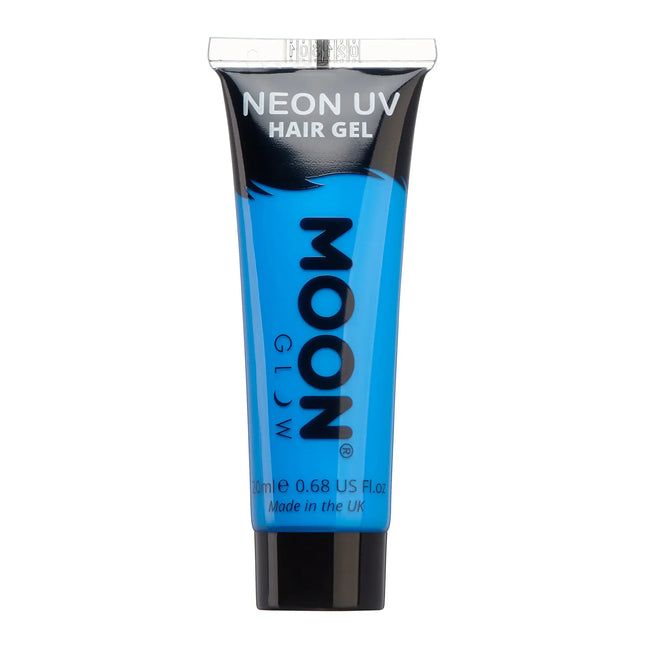 Moon Glow Neon UV Hair Gel Intense Blue 20ml