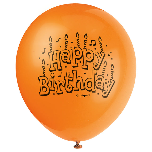 Happy Birthday Ballonnen Blauw 23cm 15st