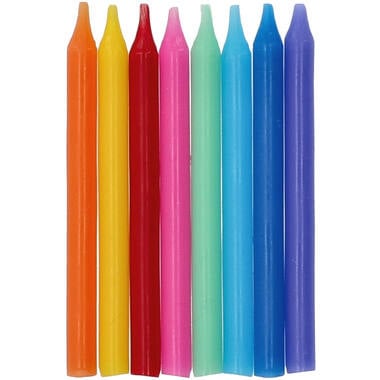 Kaarsjes Color Pop 6cm 16 stuks