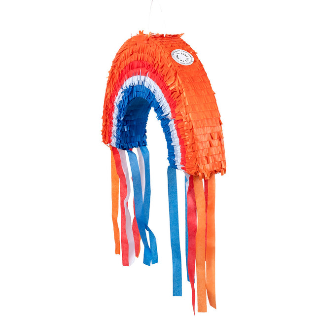 Regenboog Pinata Oranje Rood Wit Blauw 45cm