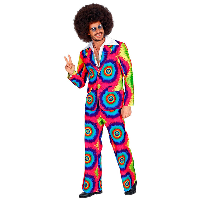 Disco 70S Kostuum Gekleurd Heren Groovy