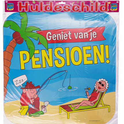 Deurbord Pensioen Cartoon 50cm