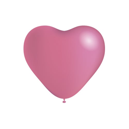 Roze Hartjes Ballonnen 25cm 6st