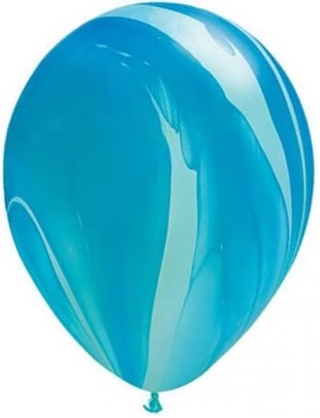 Ballonnen Superagate Blue Rainbow 28cm 25st