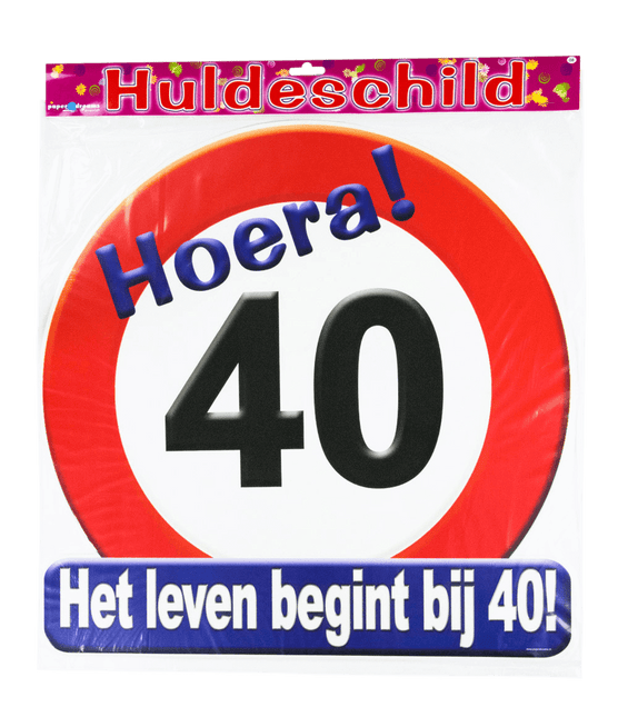 Deurbord 40 Jaar Verkeersbord 50cm