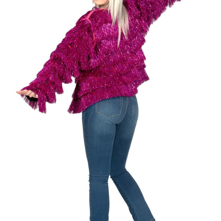 Glitter Jas Dames Fuchsia