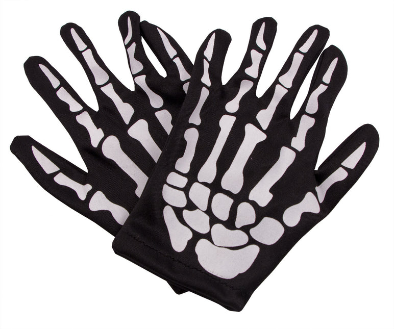Halloween Skelet Handschoenen Kind Zwart