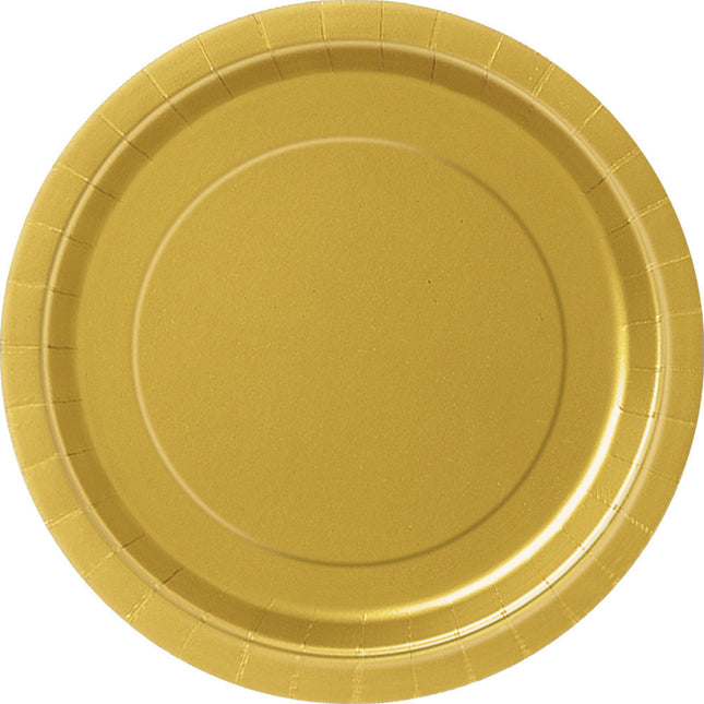 Gouden Borden Rond 17,5cm 8st