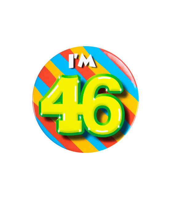 I'm 46 Button 46 Jaar 5,5cm