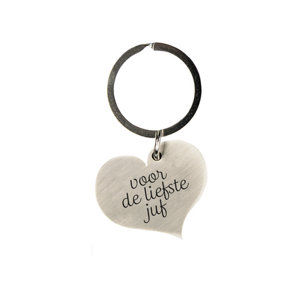 Sleutelhanger Liefste Juf 10cm