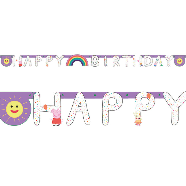 Peppa Pig Letterslinger Happy Birthday 1,7m