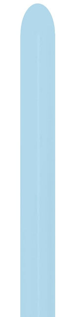 Modelleerballonnen Nozzle Up Pastel Matte Blue 5cm 152cm 50st