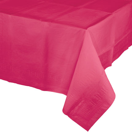 Fuchsia Tafelkleed Plastic 2,74m