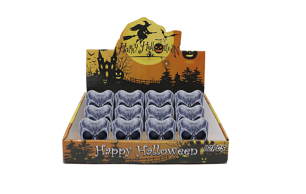 Halloween Tafeldecoratie Schedel Kaars 6cm