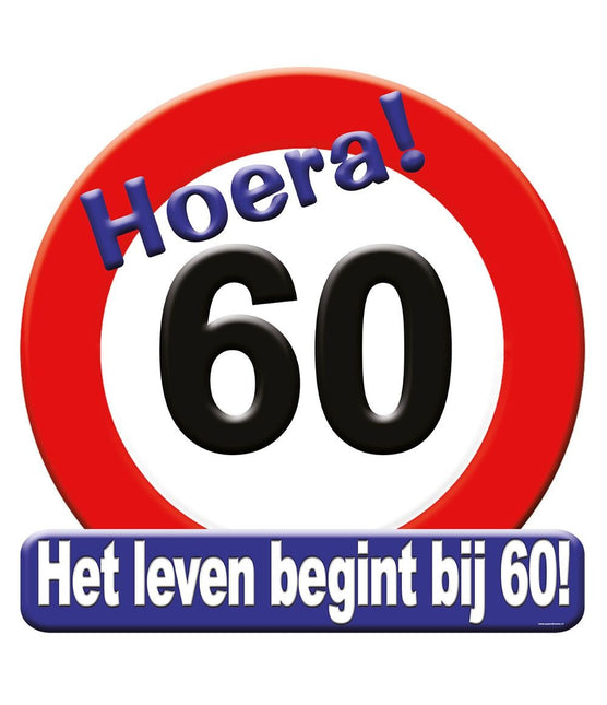 Deurbord 60 Jaar Verkeersbord 50cm