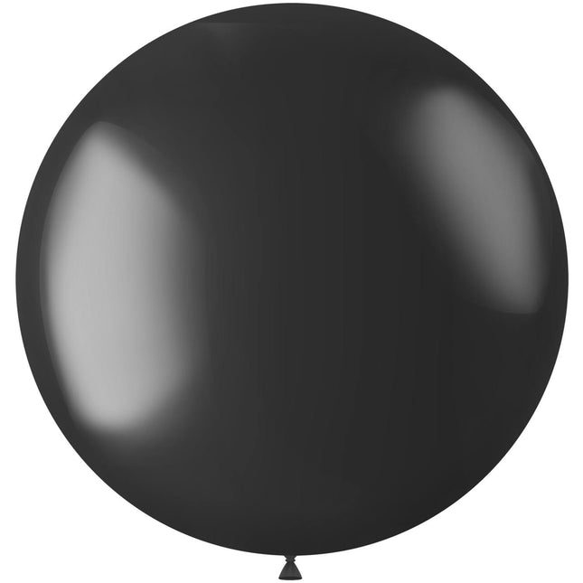 Zwarte Ballon Metallic Onyx Black 80cm