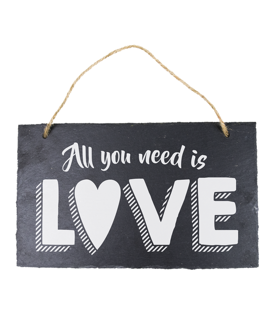 Leisteen Bordje All You Need Is Love 25cm