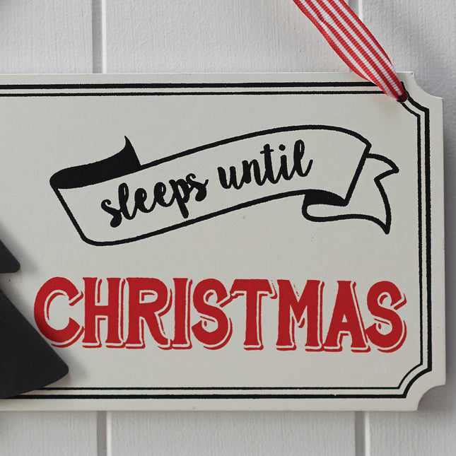 Hangbord Sleeps Until Christmas 21,5cm