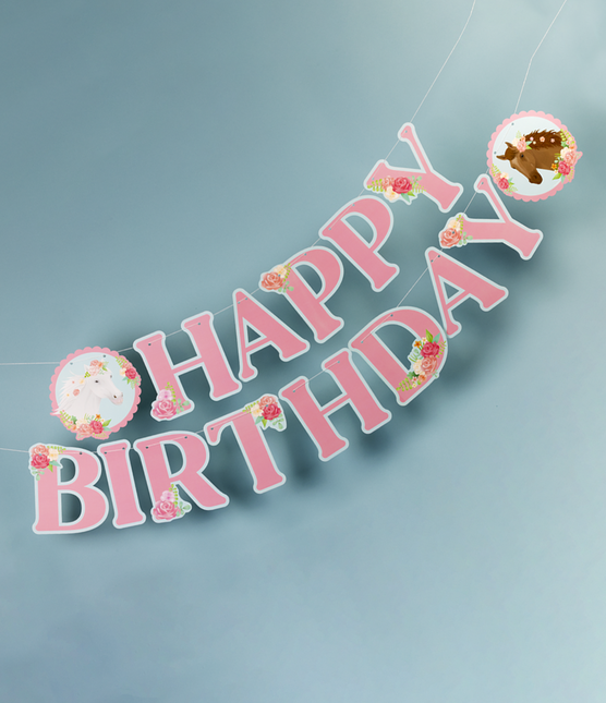 Happy Birthday Letterslinger Paarden 2,5m