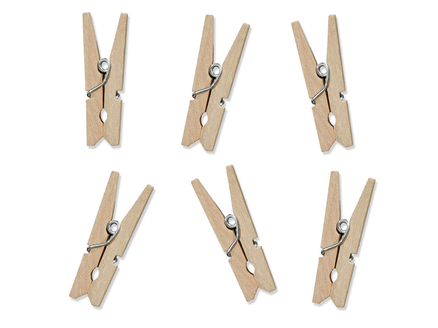 Mini Knijpers Hout 3,5cm 10st