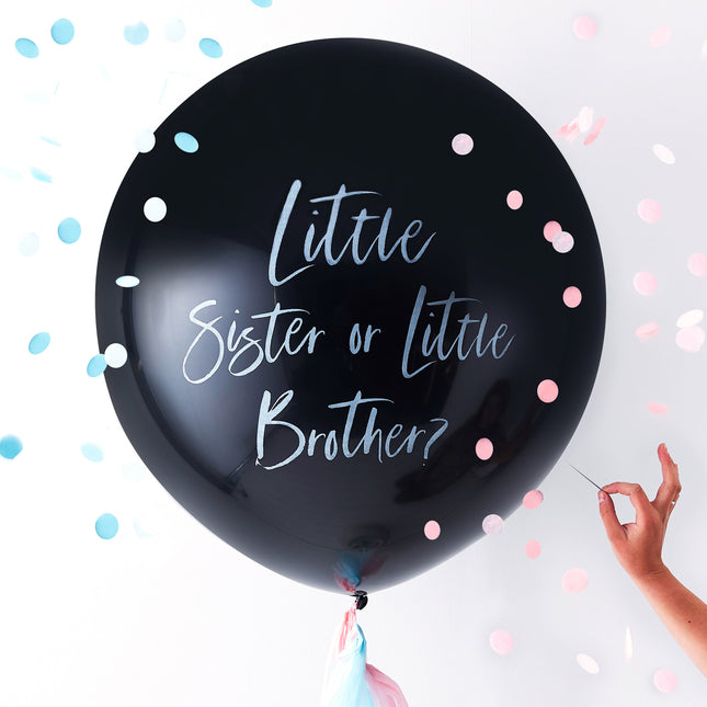 Gender Reveal Ballon Brother Or Sister 60cm