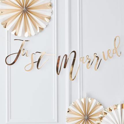 Gouden Letterslinger Just Married 1,5m