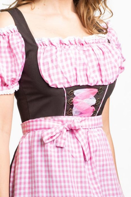 Dirndl Jurk Oktoberfest Roze Bruin