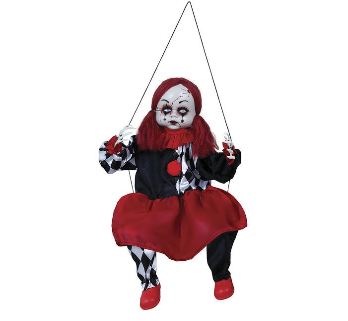 Halloween Hangdecoratie Clown Met Licht En Geluid 80cm