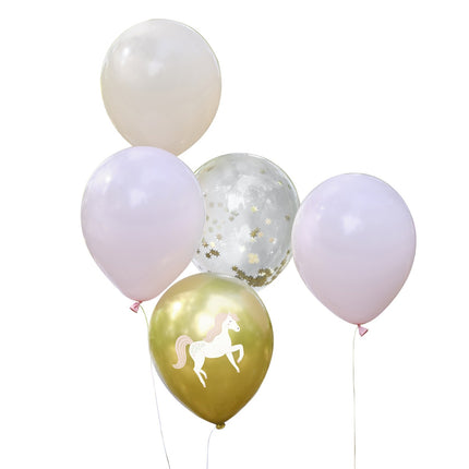 Ballonnen Prinsessen Unicorn 30cm 12st