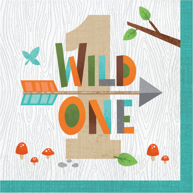 Servetten 1 Jaar Wild One 33cm 16st