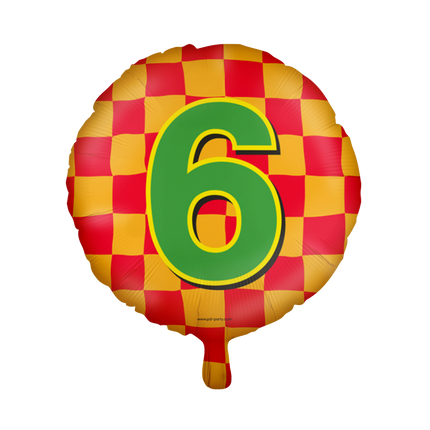 Helium Ballon 6 Jaar Gekleurd Leeg 46cm