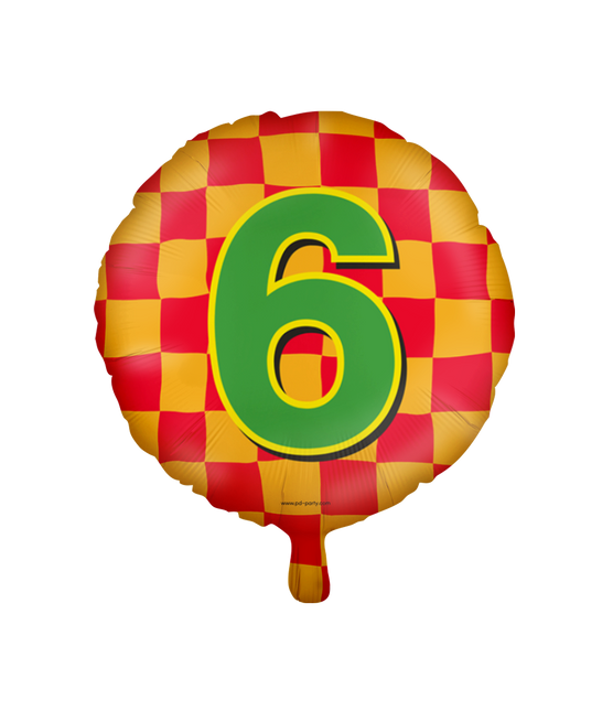 Helium Ballon 6 Jaar Gekleurd Leeg 46cm