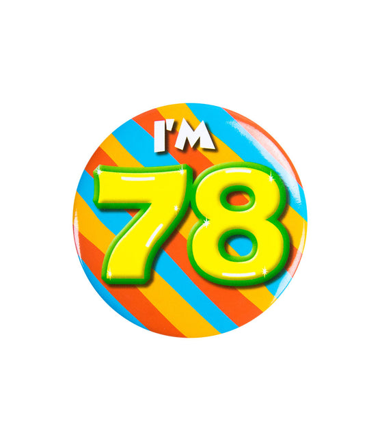 I'm 78 Button 78 Jaar 5,5cm