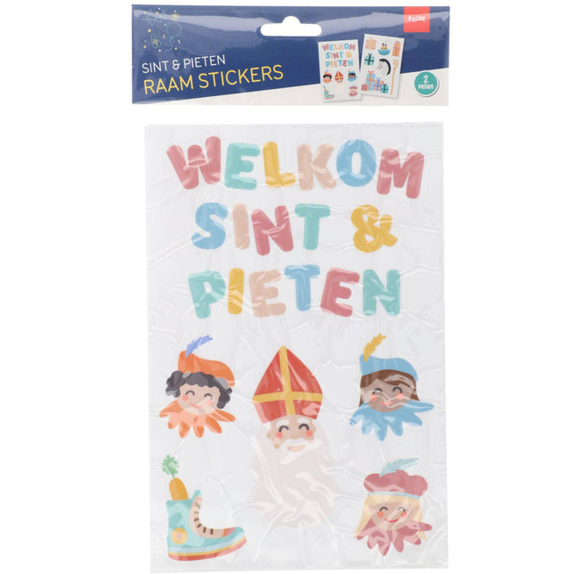 Raamstickers  Welkom Sint & Pieten