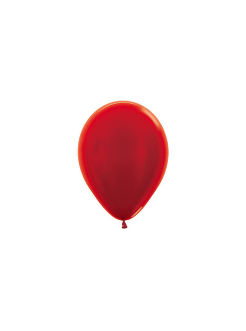 Ballonnen Metallic Red 12cm 50st