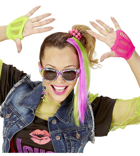 Neon 80S Accessoireset 4 delig