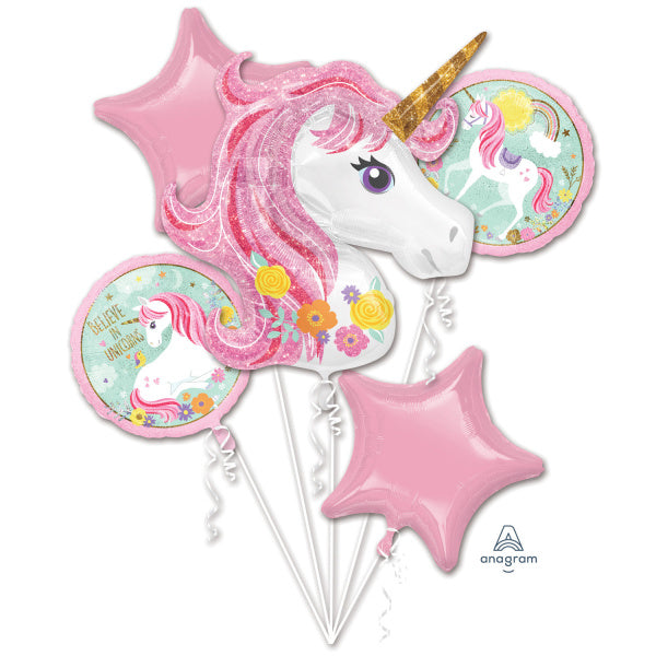 Heliumballonnen Set Unicorn 5 delig