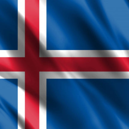 Vlag Ijsland 150cm