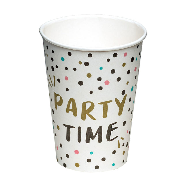 Bekers Party Time Papier 210ml 8st