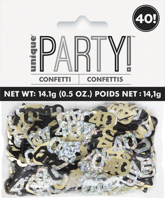 40 Jaar Confetti Zak 14gr