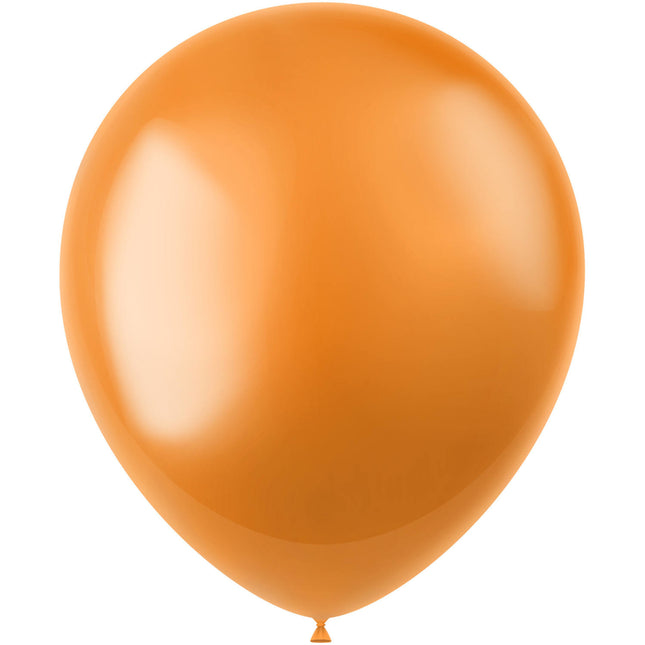 Oranje Ballonnen Metaliic 33cm 50st