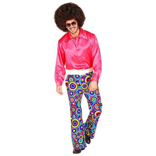 Disco 70S Broek Blauw Paars Heren