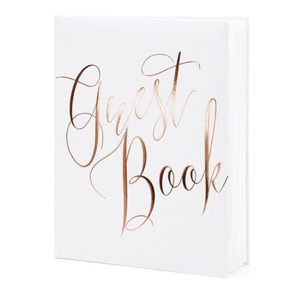 Gastenboek Rose Gouden Letters 24,5cm