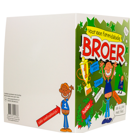 Wenskaart Broer 16,5cm