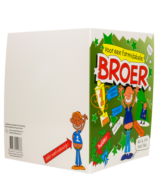 Wenskaart Broer 16,5cm