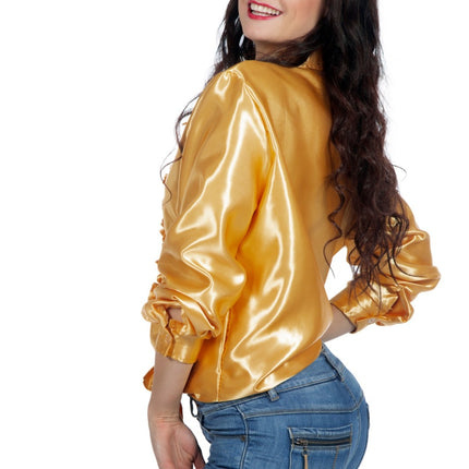 Disco Blouse Ruches Goud