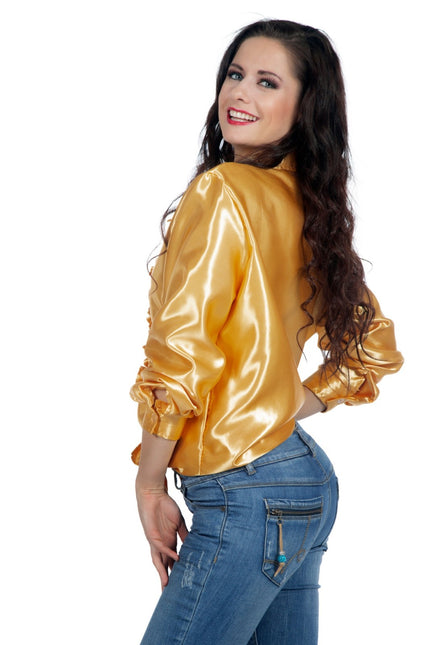 Disco Blouse Ruches Goud